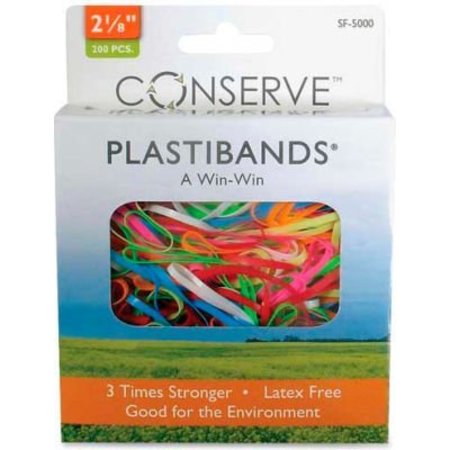 BAUMGARTENS Baumgartens® Latex Free Plastibands, 2-1/8" Length, Assorted Colors, 200/Box SF5000